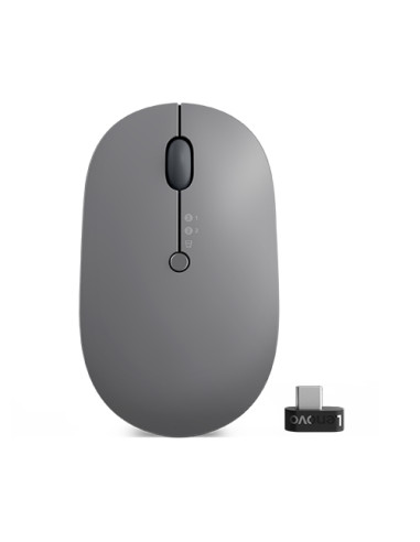 Lenovo Go Multi-Device mouse Ufficio Ambidestro RF senza fili + Bluetooth Ottico 2400 DPI