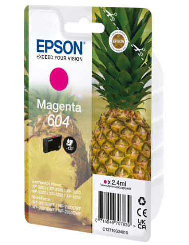 Epson 604 cartuccia d'inchiostro 1 pz Originale Resa standard Magenta