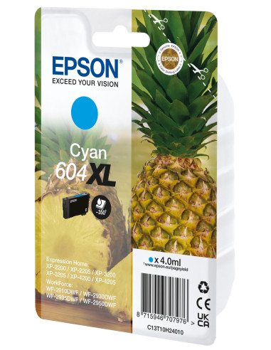 Epson 604XL cartuccia d'inchiostro 1 pz Originale Resa elevata (XL) Ciano