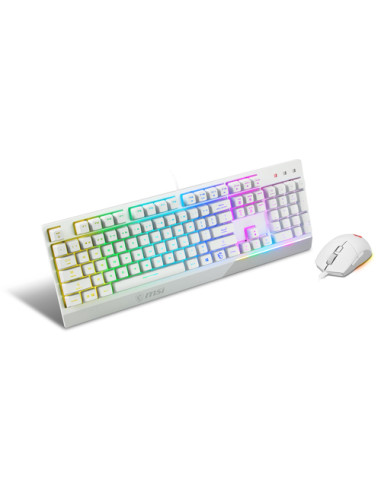 MSI Vigor GK30 Combo White tastiera Mouse incluso Gaming USB QWERTY Italiano Bianco