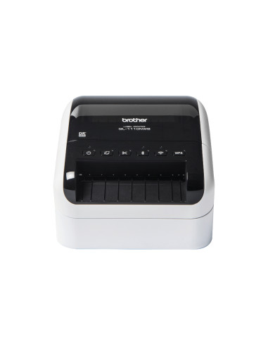 Brother QL-1110NWB stampante per etichette (CD) Termica diretta 300 x 300 DPI 110 mm/s Con cavo e senza cavo Collegamento ethern