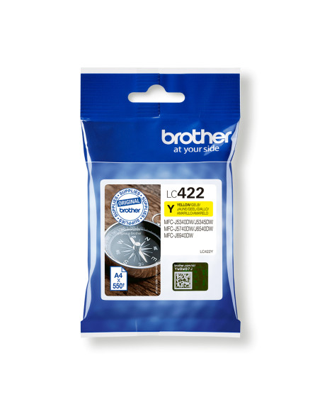 Brother LC-422Y cartuccia d'inchiostro 1 pz Originale Giallo