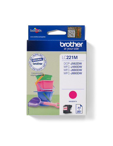 Brother LC221M cartuccia d'inchiostro 1 pz Originale Magenta