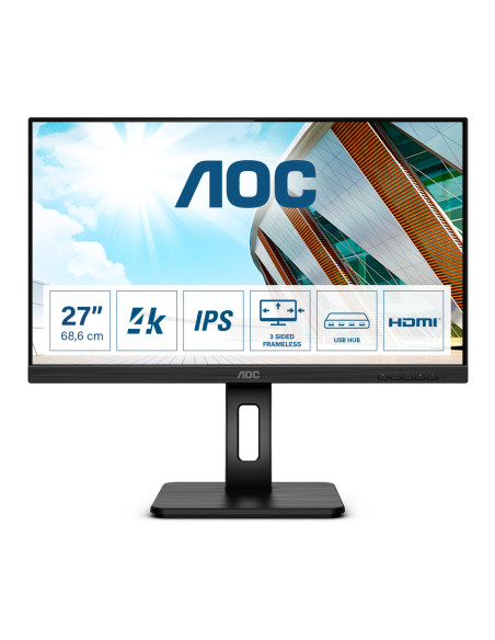AOC P2 U27P2 Monitor PC 68,6 cm (27") 3840 x 2160 Pixel 4K Ultra HD LED Nero