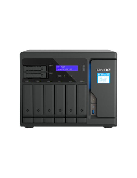 QNAP TS-855X SAN Tower Intel Atom® C5125 8 GB DDR4 0 TB QNAP QTS Nero