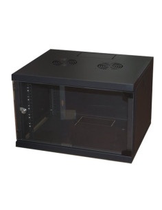 RACK LINK 19'' ARMADIO 6 UNITA' DA MURO PER RETI (A)350x(L)540x(P)450mm ASSEMBLATO COLORE NERO - LK1907UN