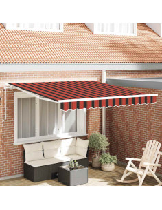 Tenda Retrattile Arancione e Marrone 300 x 250 cm