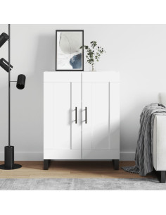 Credenza Bianca 69,5x34x90 cm in Legno Multistrato