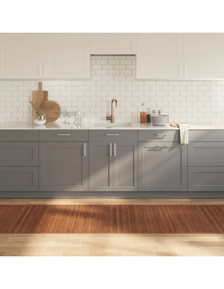 Tappeto Rettangolare Marrone 80x300 cm in Bambù