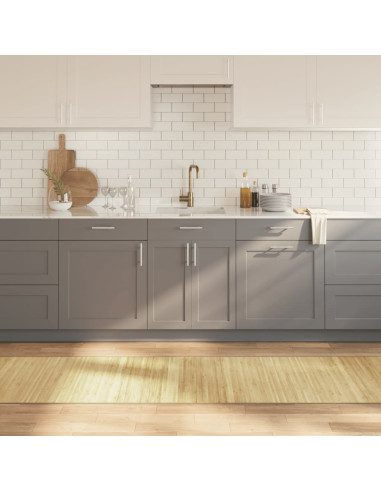 Tappeto Rettangolare Natura Chiaro 70x400 cm in Bambù