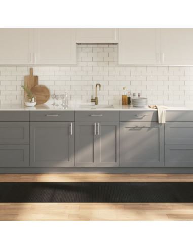 Tappeto Rettangolare Nero 60x400 cm in Bambù