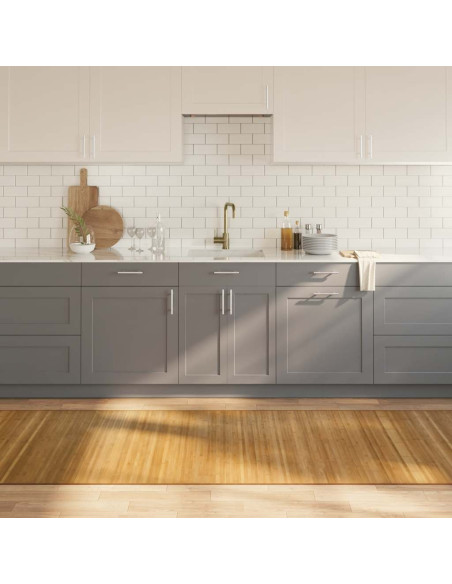 Tappeto Rettangolare Naturale 100x400 cm in Bambù