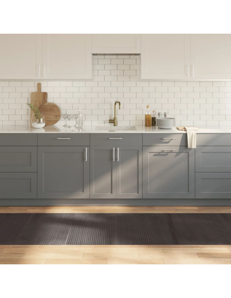 Tappeto Rettangolare Marrone Scuro 80x400 cm in Bambù