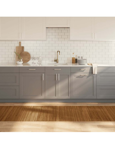 Tappeto Rettangolare Marrone 80x500 cm in Bambù