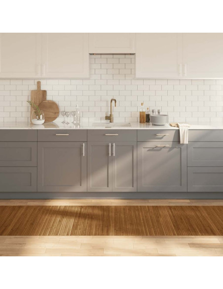 Tappeto Rettangolare Marrone 80x500 cm in Bambù