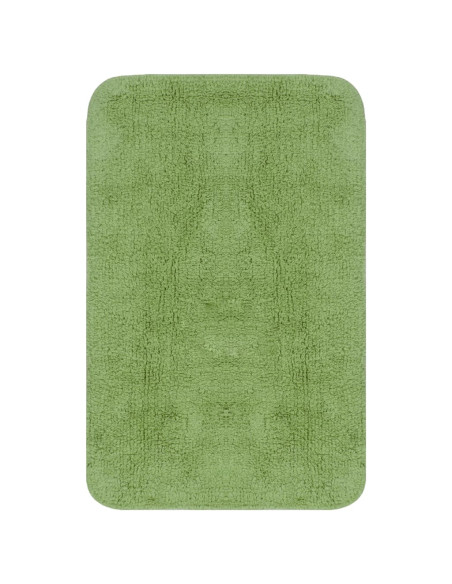 Set Tappetini per Bagno 2 pz in Tessuto Verde
