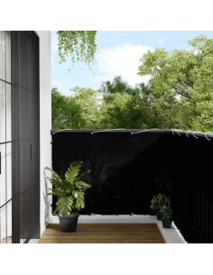 Paravento da Balcone Nero 120x1000 cm 100% Poliestere Oxford