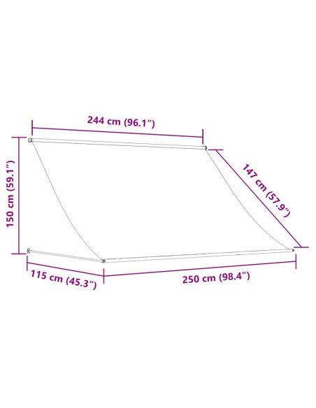 Tenda da Sole Retrattile 250x150 cm Arancione e Marrone