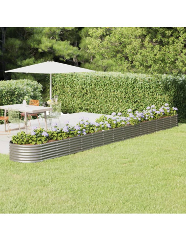 Letto Giardino Acciaio Zincato 620x80x36cm Argento