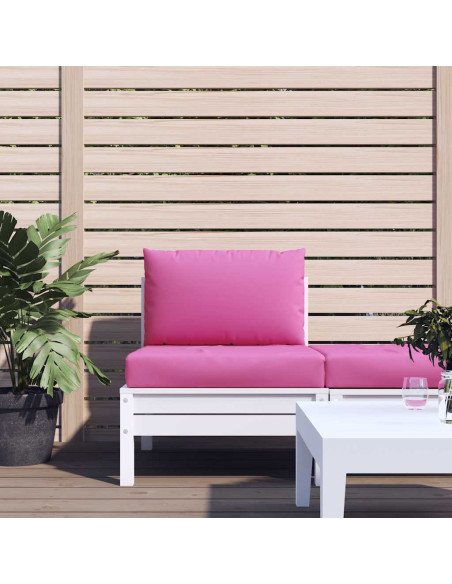 Cuscini per Pallet 2 pz Rosa in Tessuto Oxford