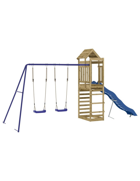 Set da Gioco da Esterno in Legno di Pino Impregnato