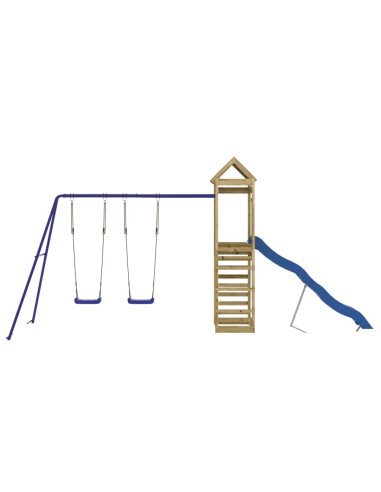 Set da Gioco da Esterno in Legno di Pino Impregnato