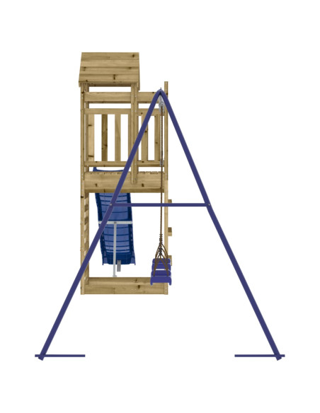 Set da Gioco da Esterno in Legno di Pino Impregnato