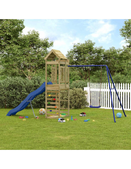 Set da Gioco da Esterno in Legno di Pino Impregnato
