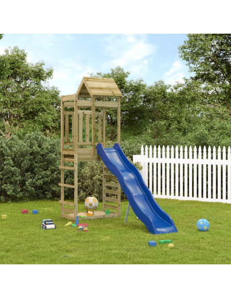 Set da Gioco da Esterno in Legno di Pino Impregnato