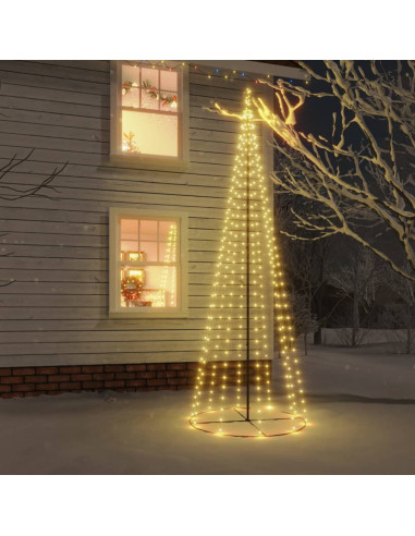 Albero di Natale a Cono Bianco Caldo 732 LED 160x500 cm