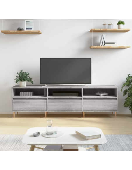 Mobile Porta TV Grigio Sonoma 150x30x44,5 cm Legno Multistrato