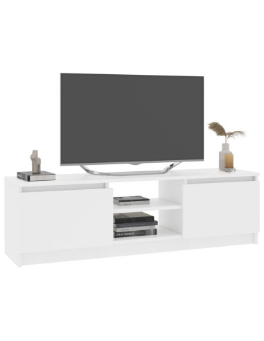 Mobile Porta TV Bianco 120x30x35,5 cm in Legno Multistrato