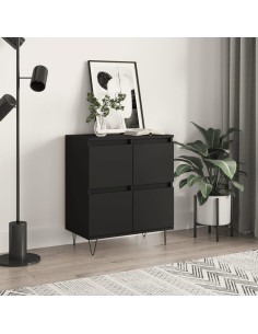 Credenza Nero 60x35x70 cm in Legno Multistrato