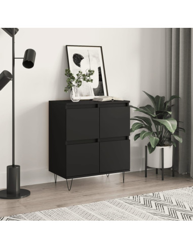 Credenza Nero 60x35x70 cm in Legno Multistrato