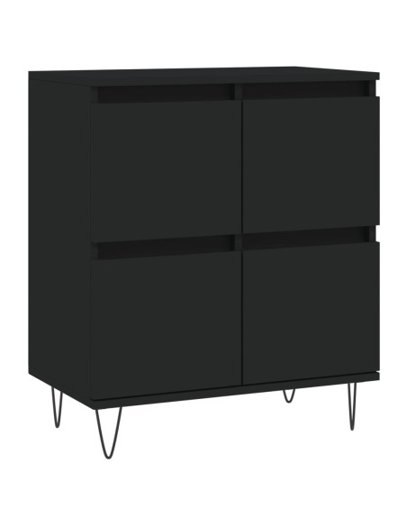 Credenza Nero 60x35x70 cm in Legno Multistrato