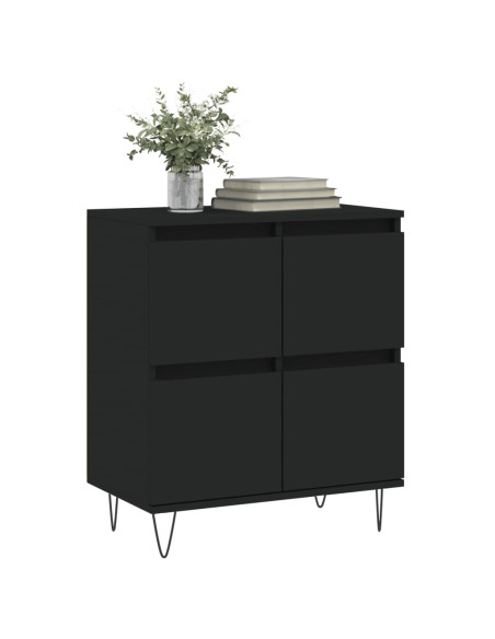 Credenza Nero 60x35x70 cm in Legno Multistrato