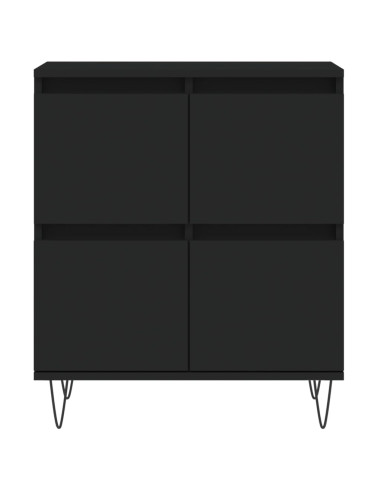 Credenza Nero 60x35x70 cm in Legno Multistrato