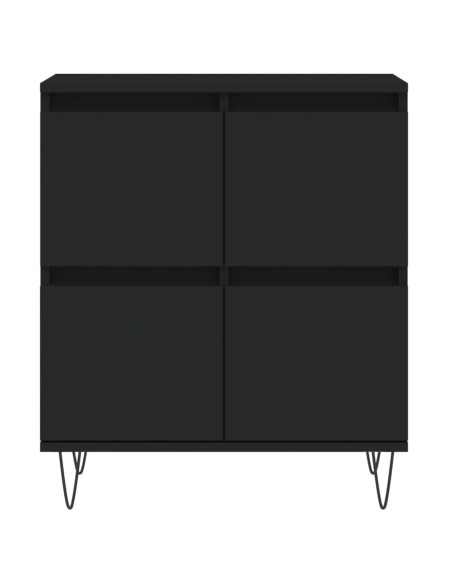 Credenza Nero 60x35x70 cm in Legno Multistrato