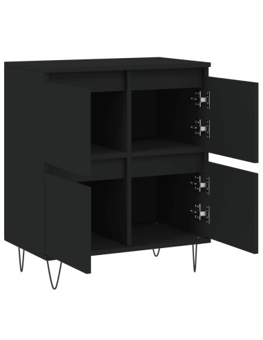 Credenza Nero 60x35x70 cm in Legno Multistrato