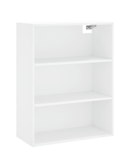 Credenza Bianca 69,5x34x180 cm in Legno Multistrato