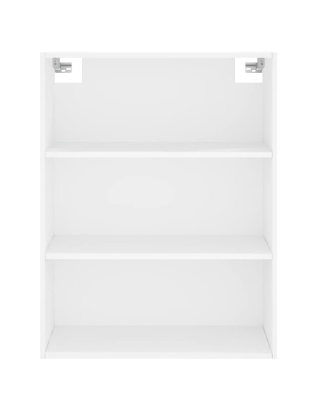 Credenza Bianca 69,5x34x180 cm in Legno Multistrato