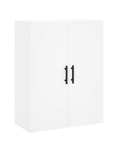 Credenza Bianca 69,5x34x180 cm in Legno Multistrato