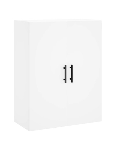 Credenza Bianca 69,5x34x180 cm in Legno Multistrato