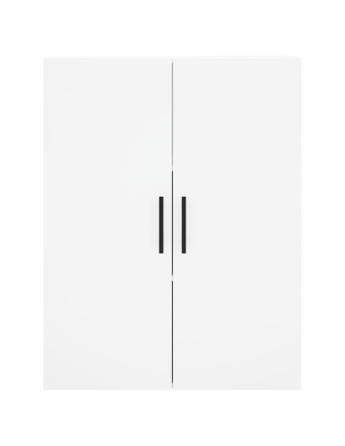 Credenza Bianca 69,5x34x180 cm in Legno Multistrato