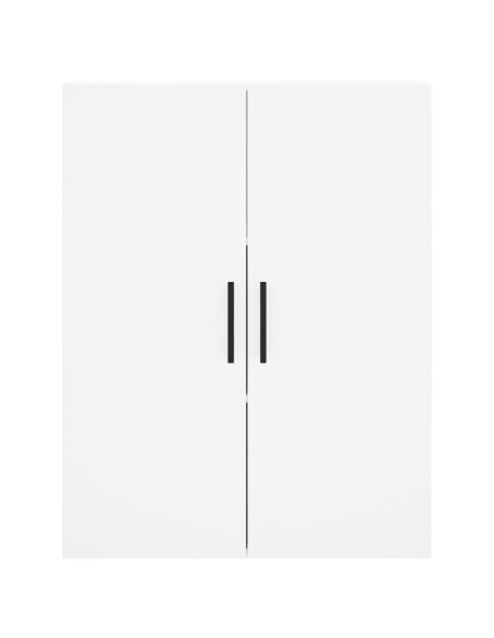 Credenza Bianca 69,5x34x180 cm in Legno Multistrato