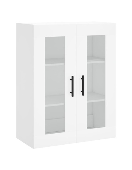 Credenza Bianca 69,5x34x180 cm in Legno Multistrato