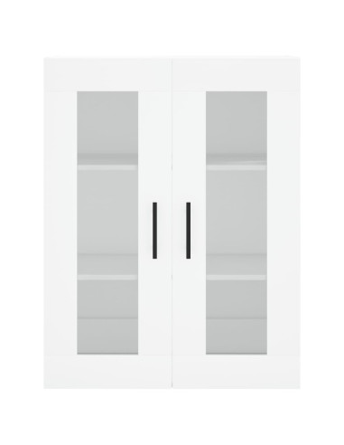 Credenza Bianca 69,5x34x180 cm in Legno Multistrato