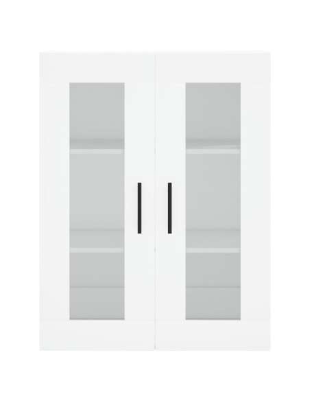 Credenza Bianca 69,5x34x180 cm in Legno Multistrato