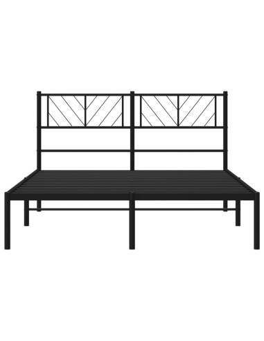 Giroletto con Testiera in Metallo Nero 140x190 cm