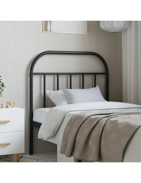 Testiera di Ricambio in Metallo Nero 80 cm